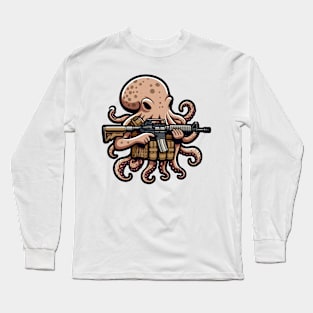 Tactical Octopus Adventure Tee: Where Intelligence Meets Style Long Sleeve T-Shirt